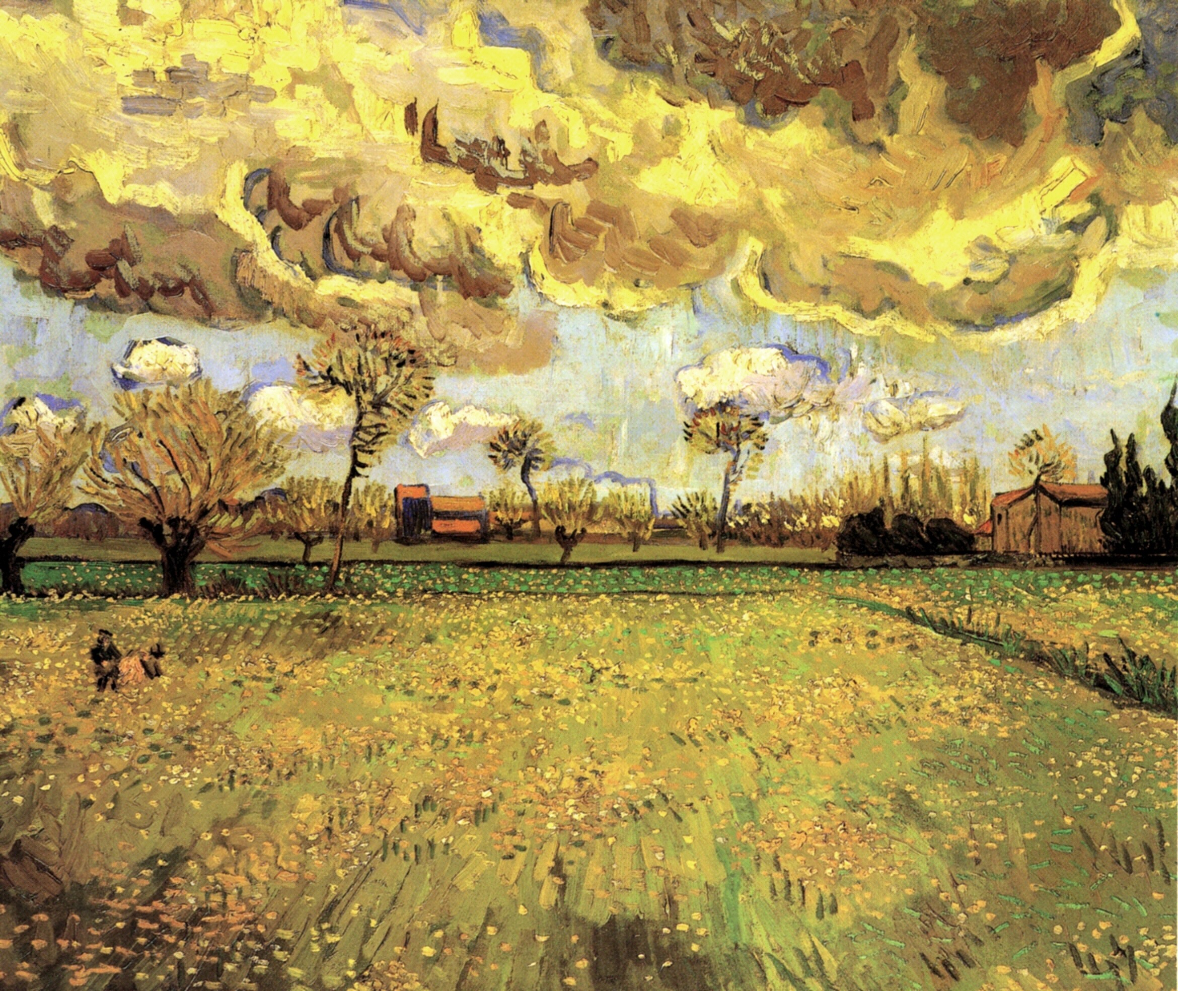 Картина Ван Гога Пейзаж под грозовым небом 1888